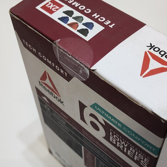 Reebok Performance Low Rise Briefs Men's 2XL 6-Pack Moisture Wicking Comfort NIB - Picture 7 of 7